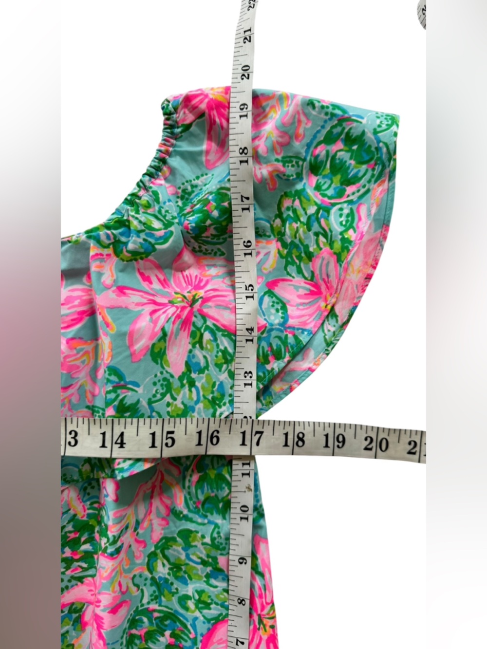 Lilly Pulitzer Zeldie One Shoulder Ruffle Top Size Xtra Small - Picture 7 of 8